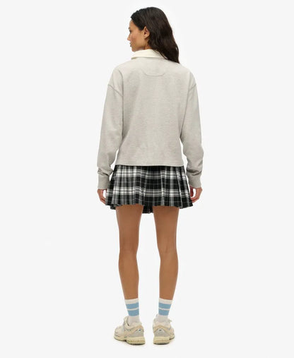 Check Pleated Mini Skirt