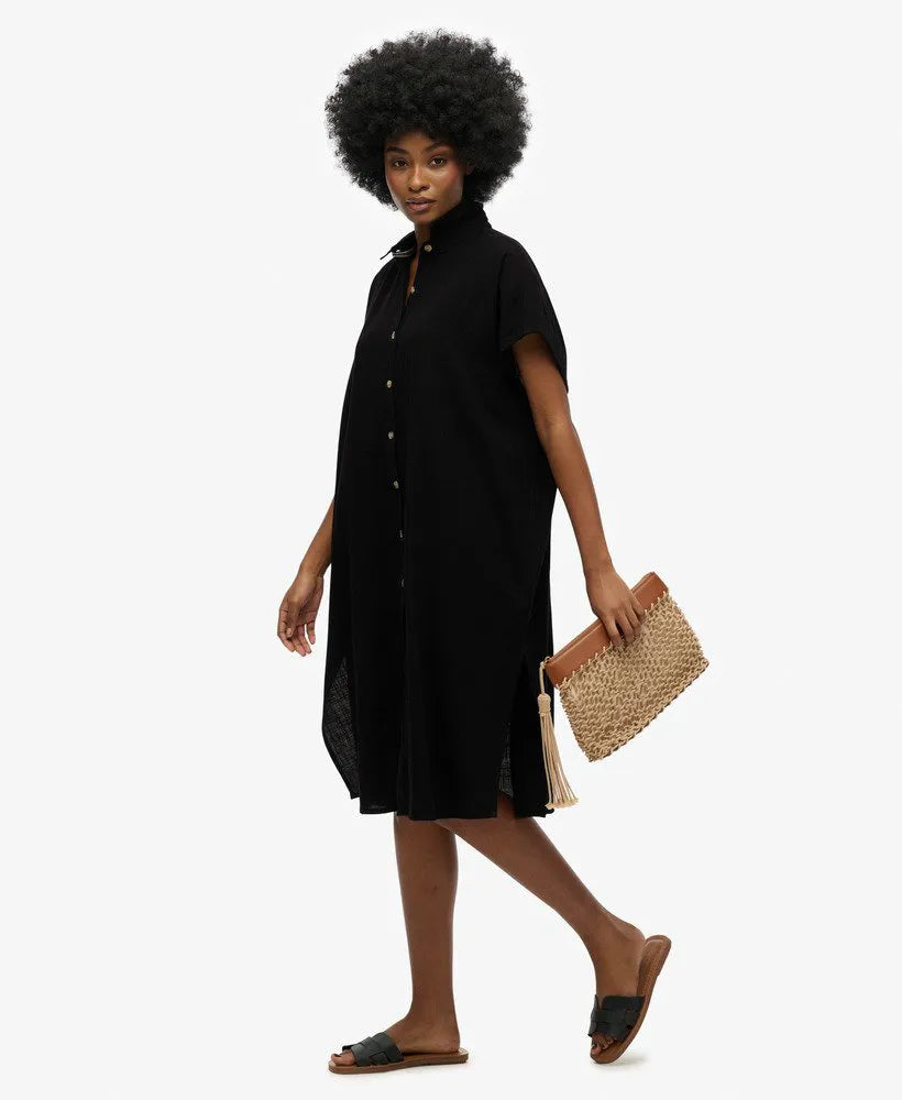 Oversized Midi Shirt Dress