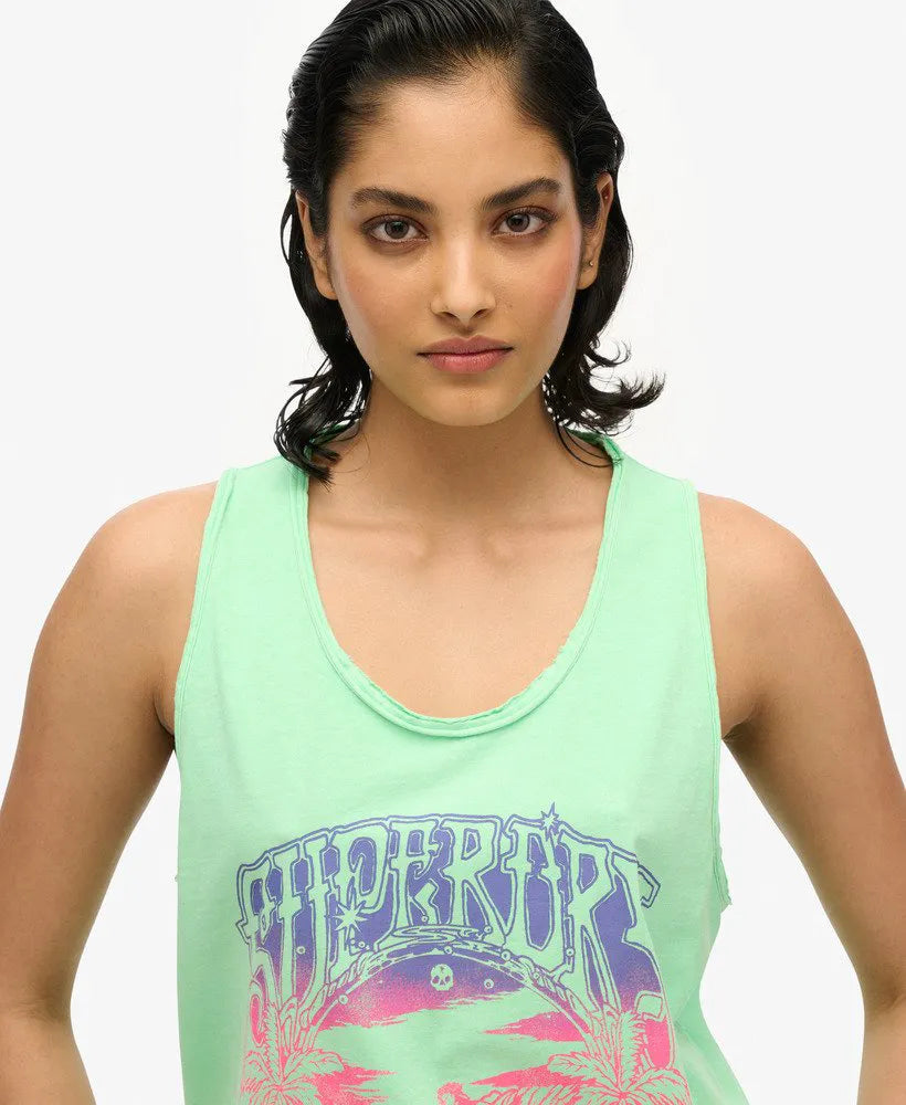 Psych Surf Graphic Racer Vest Top