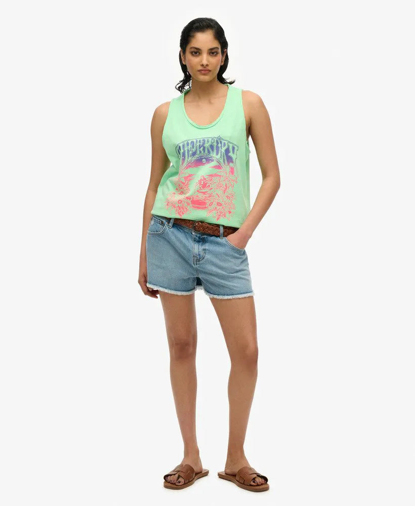 Psych Surf Graphic Racer Vest Top