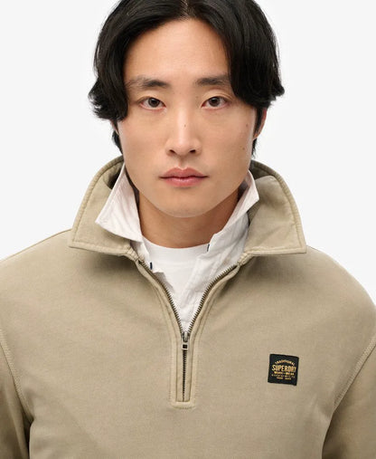 Contrast Stitch Half Zip Sweatshirt