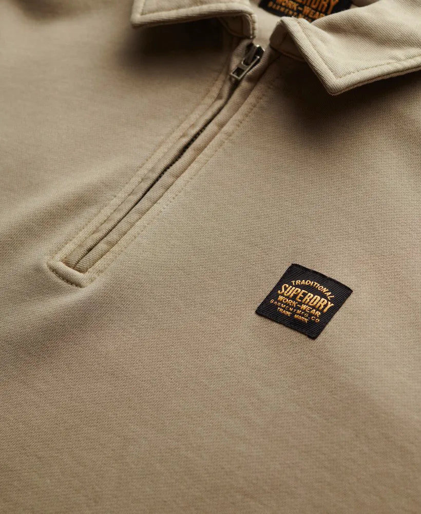 Contrast Stitch Half Zip Sweatshirt