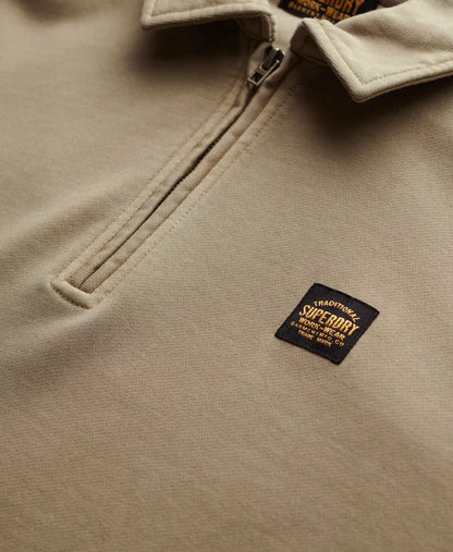 Contrast Stitch Half Zip Sweatshirt