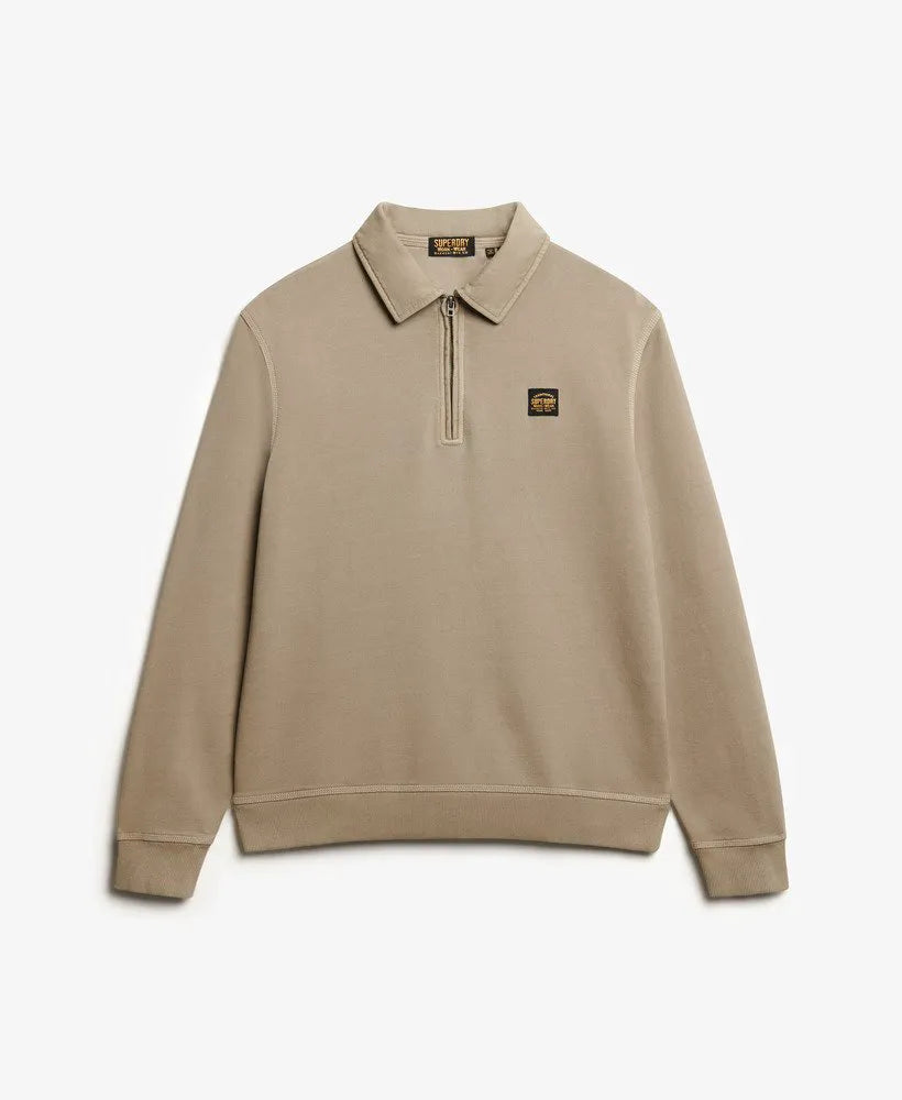 Contrast Stitch Half Zip Sweatshirt
