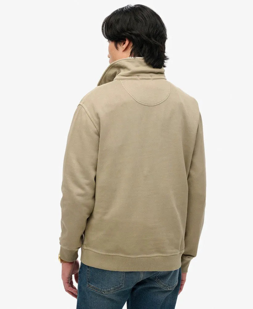 Contrast Stitch Half Zip Sweatshirt
