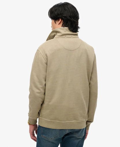 Contrast Stitch Half Zip Sweatshirt