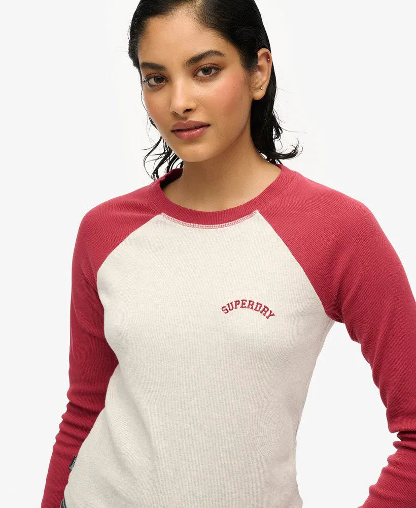 VINTAGE WHITE MARL/BORDEAUX RED