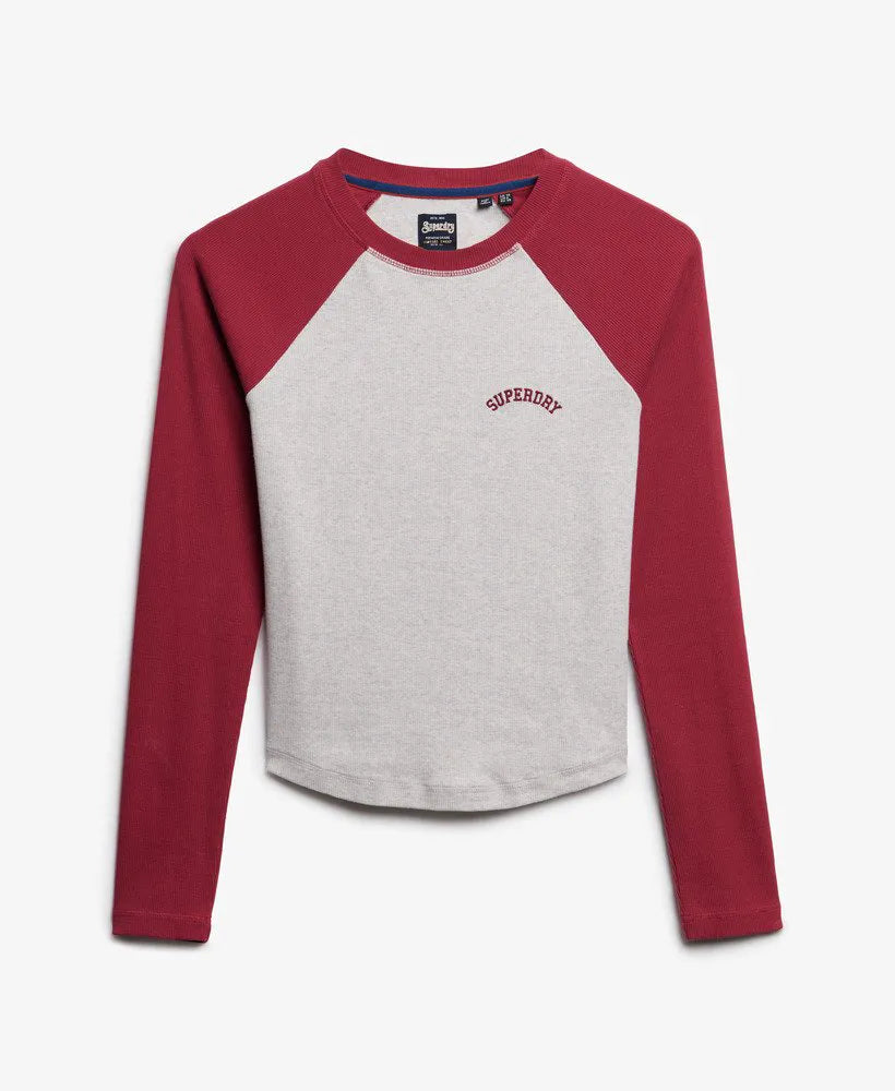 VINTAGE WHITE MARL/BORDEAUX RED