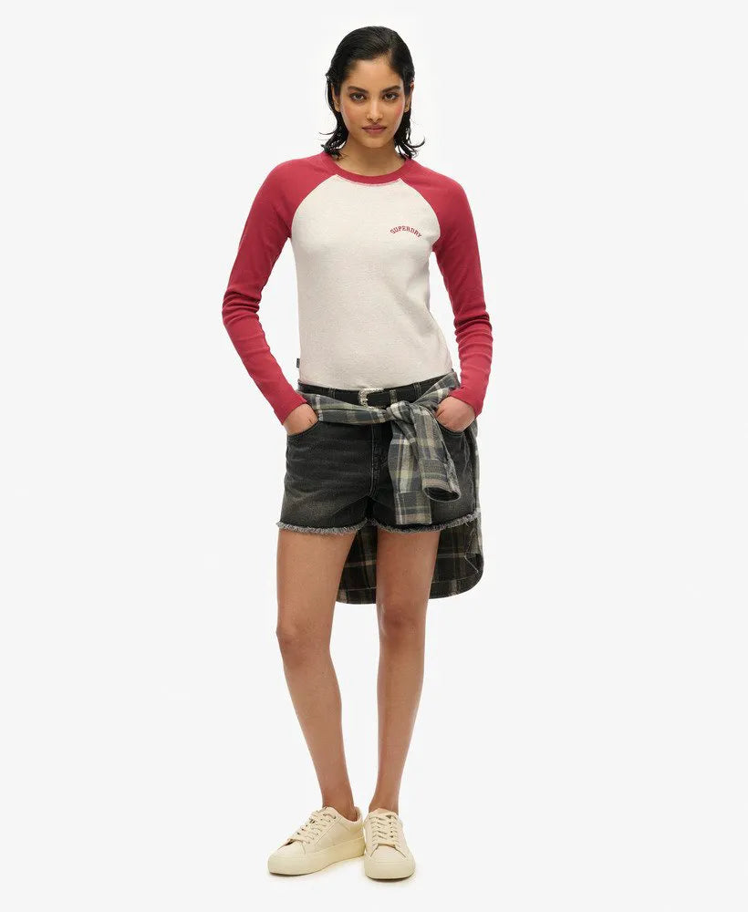 VINTAGE WHITE MARL/BORDEAUX RED