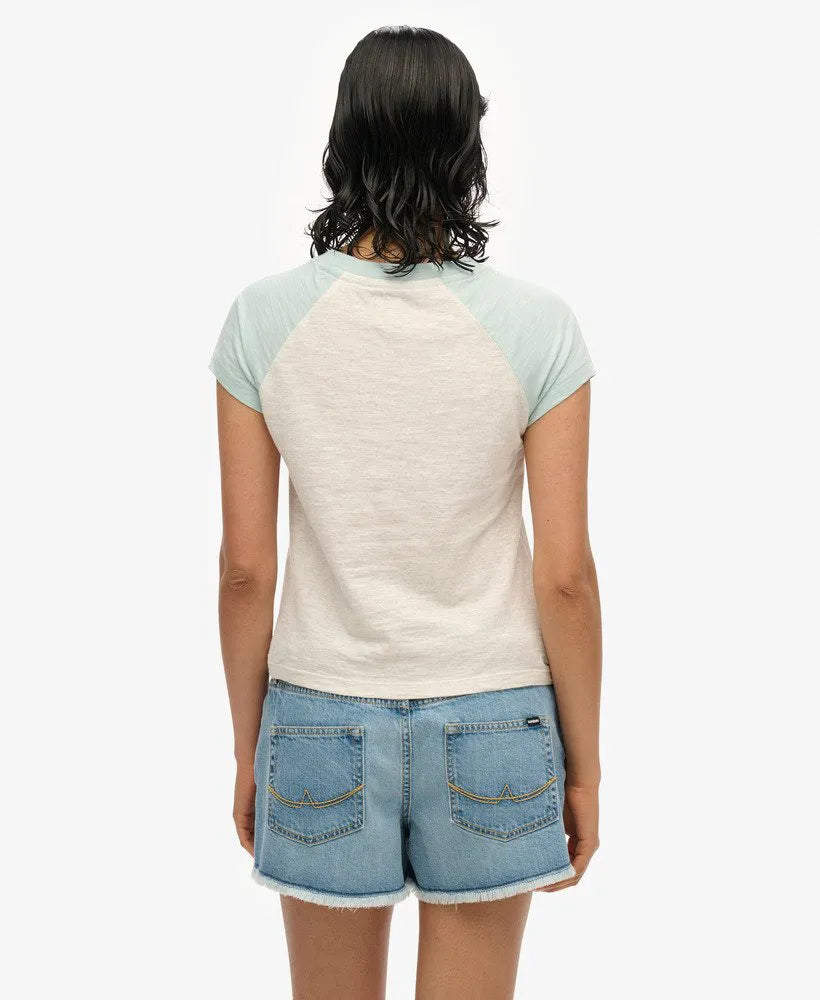 Organic Cotton Essential Logo Raglan T-Shirt