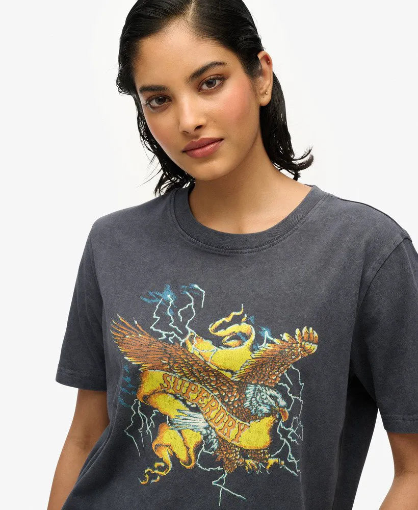 Biker Rock Graphic Relaxed T-Shirt