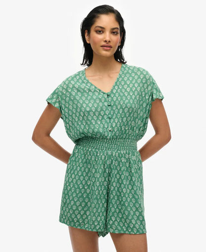 Floral Block Green