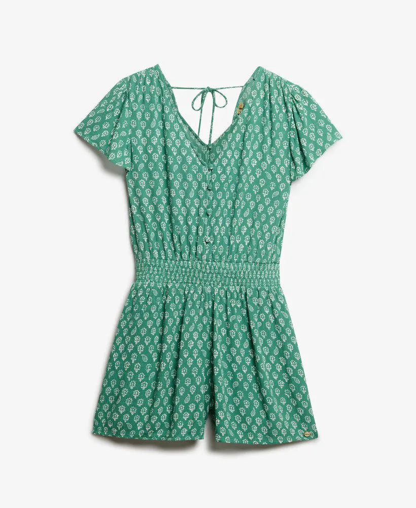 Floral Block Green