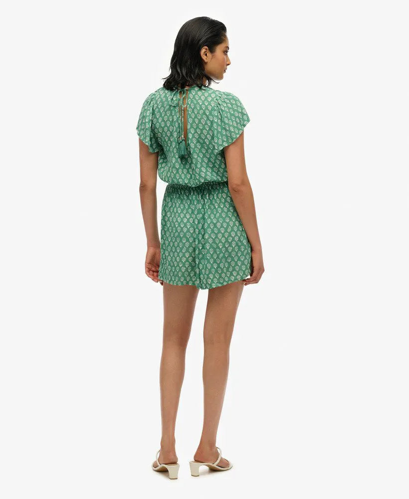Floral Block Green