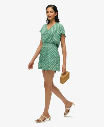 Floral Block Green