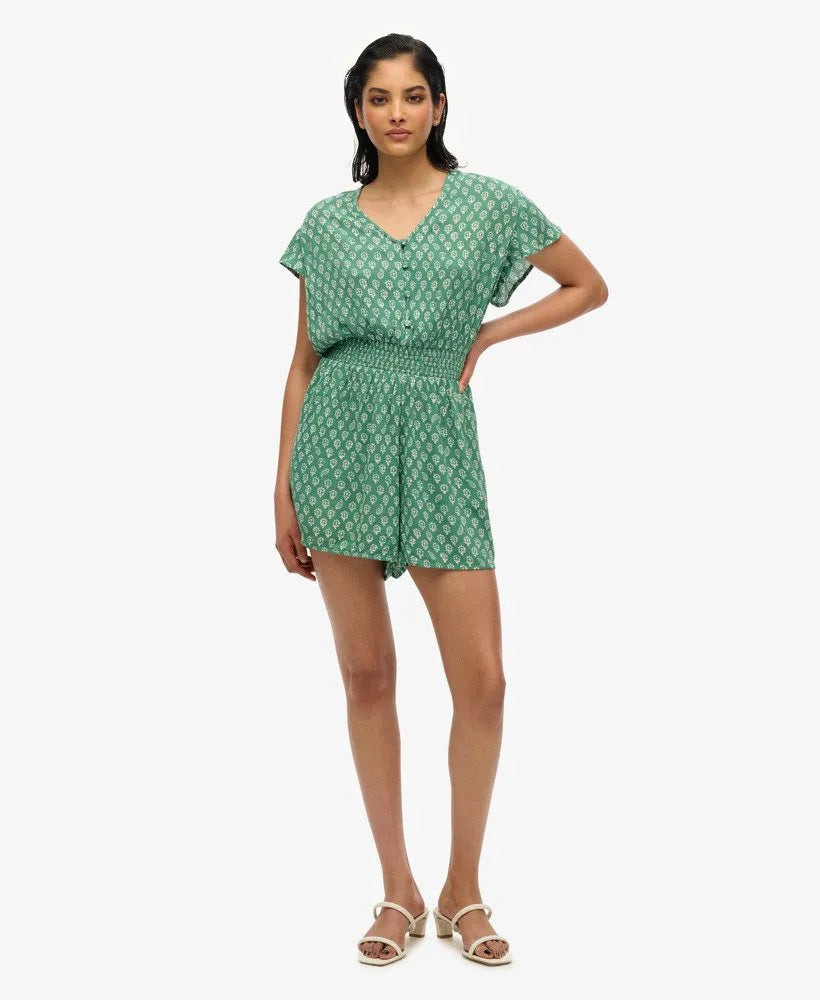 Floral Block Green