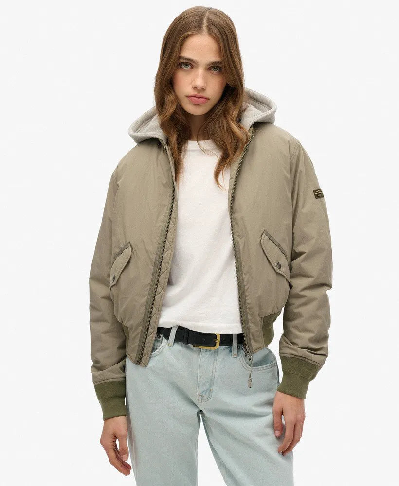 Hooded MA1 Bomber Jacket