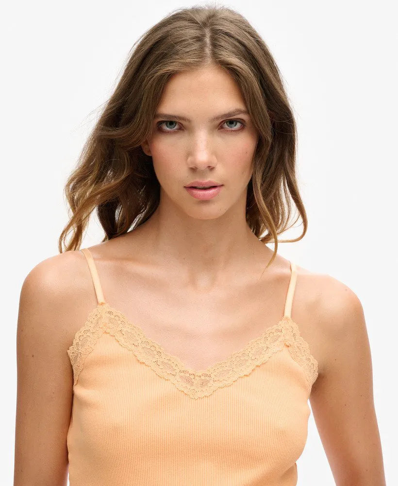 Vintage Mini Rib Lace Cami Top