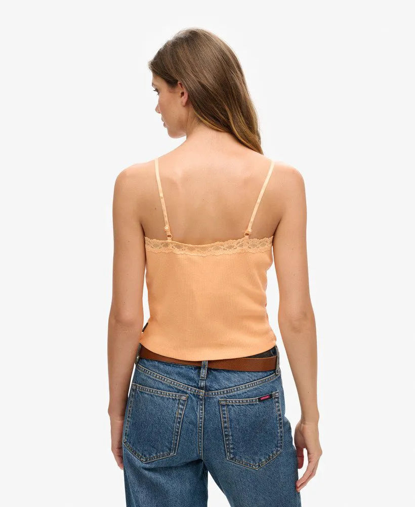 Vintage Mini Rib Lace Cami Top