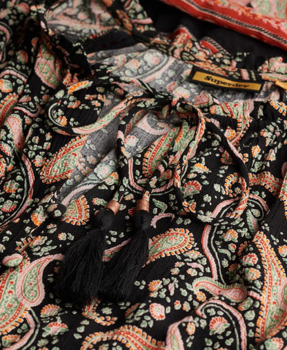 Boho Paisley Border Black
