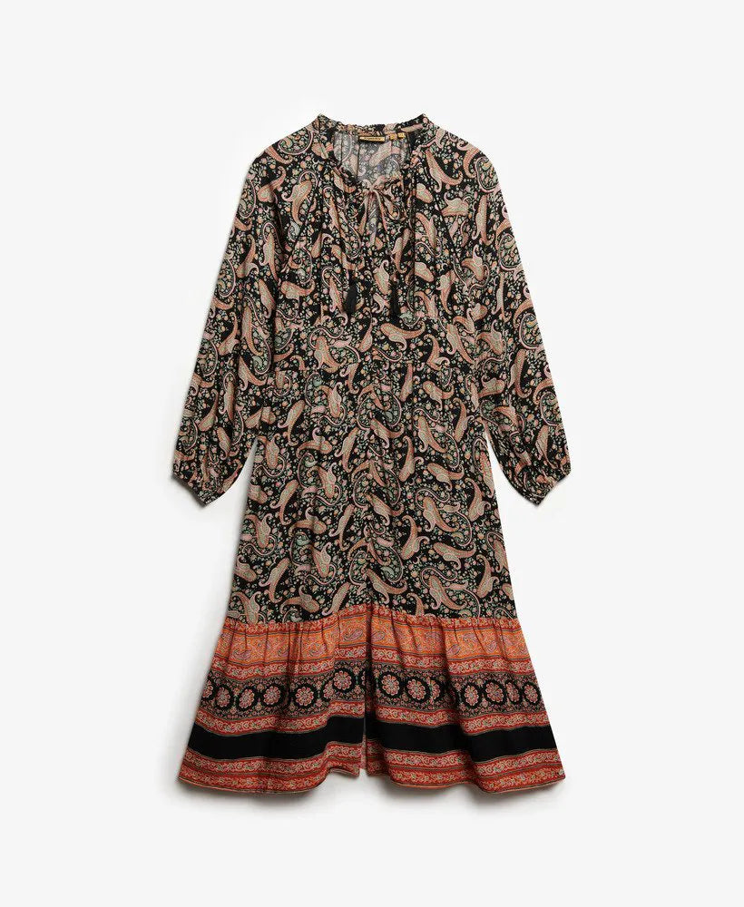 Boho Paisley Border Black