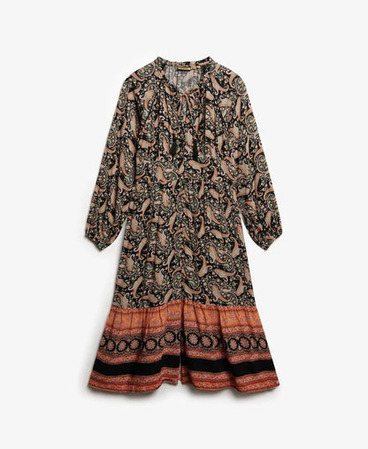 Boho Paisley Border Black