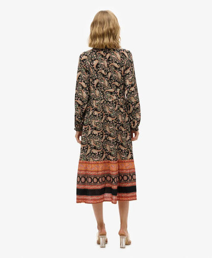 Boho Paisley Border Black