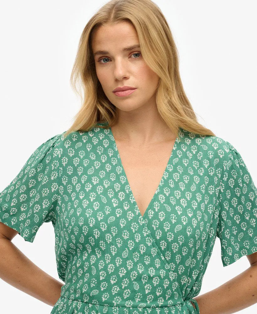 Floral Block Green