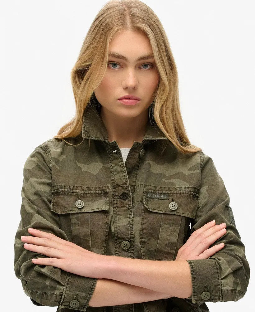 Embroidered  Military Field Jacket