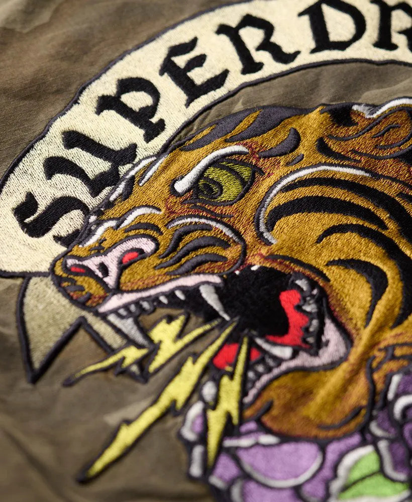 Embroidered  Military Field Jacket