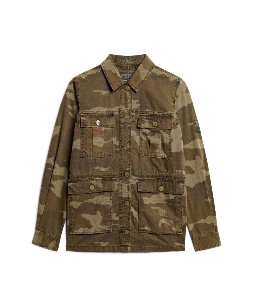 Embroidered  Military Field Jacket