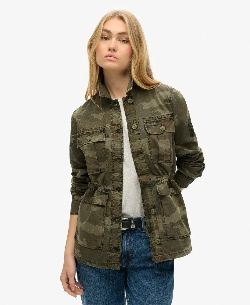 Embroidered  Military Field Jacket