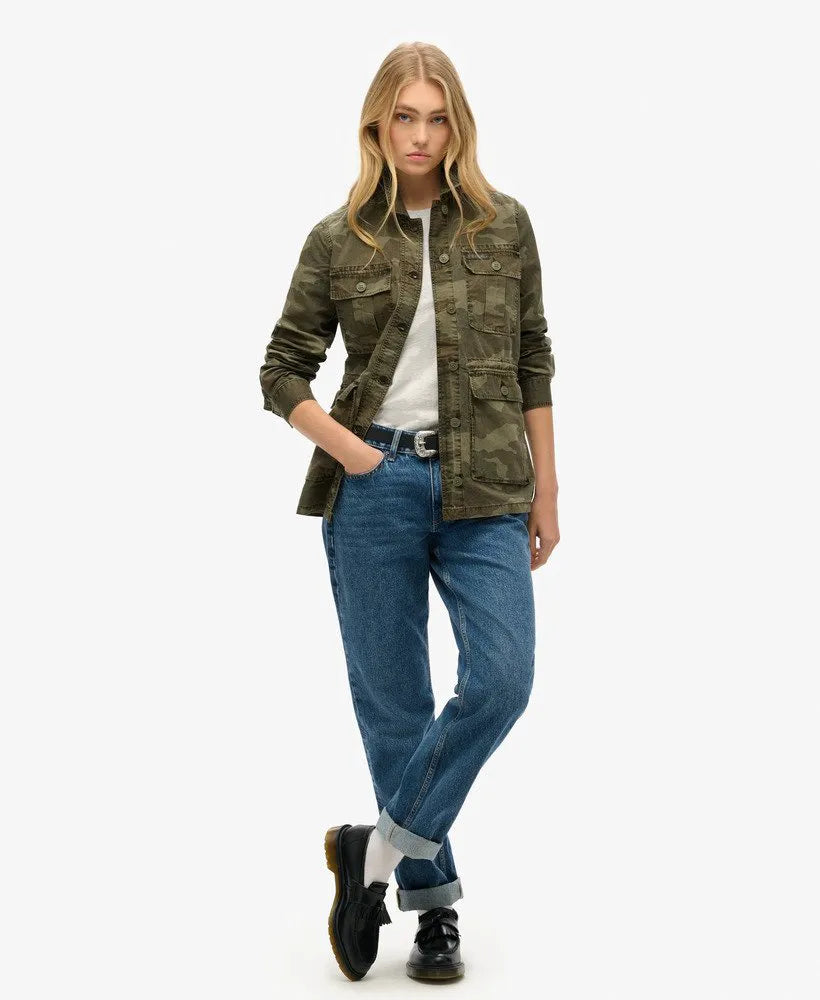Embroidered  Military Field Jacket