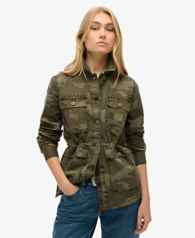 Embroidered  Military Field Jacket