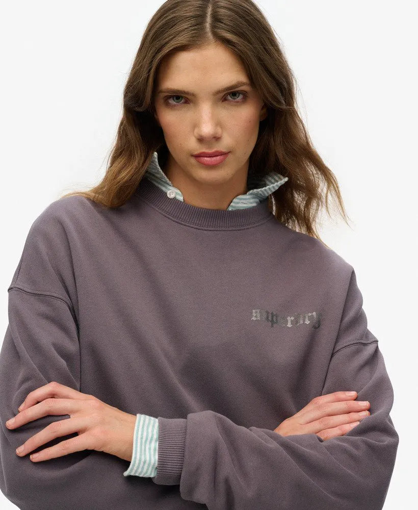 Old School Tattoo Oversized Crew Sweatshirt
