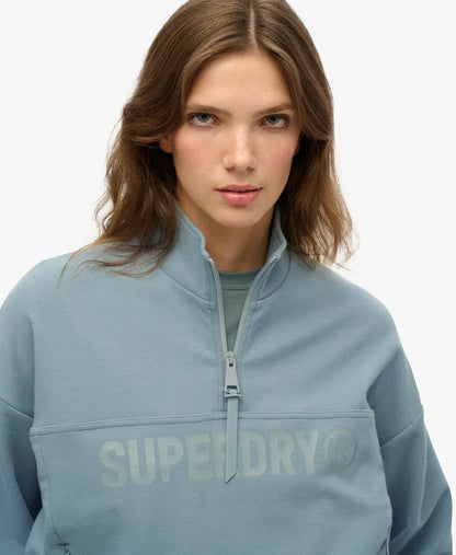 Active Tech Logo Relaxed Half Zip Sweatshirt
