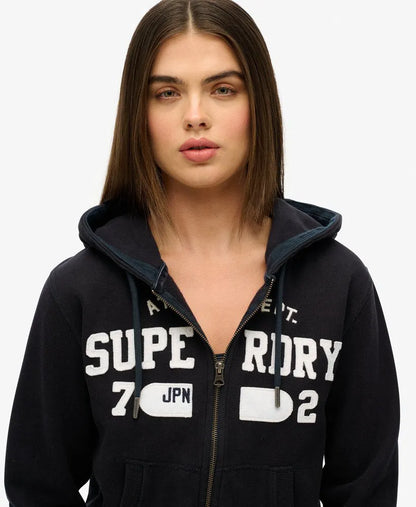 Athletic Essentials Relaxed Cropped Zip Hoodie