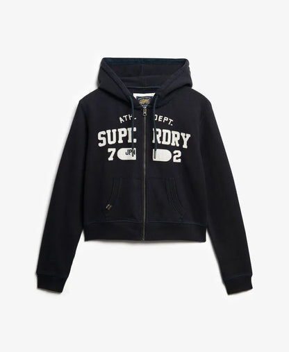 Athletic Essentials Relaxed Cropped Zip Hoodie