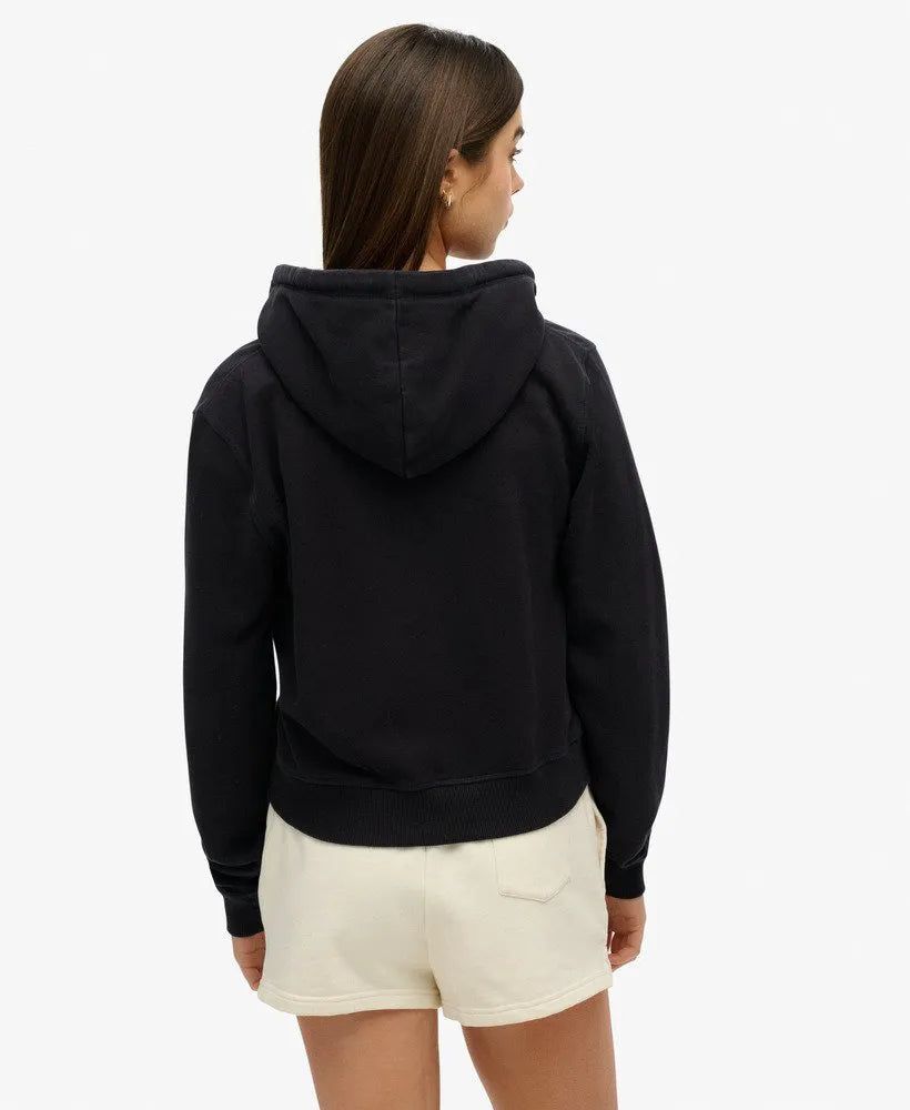 Athletic Essentials Relaxed Cropped Zip Hoodie