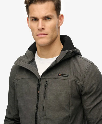Hooded Marl Ripstop Trekker Jacket