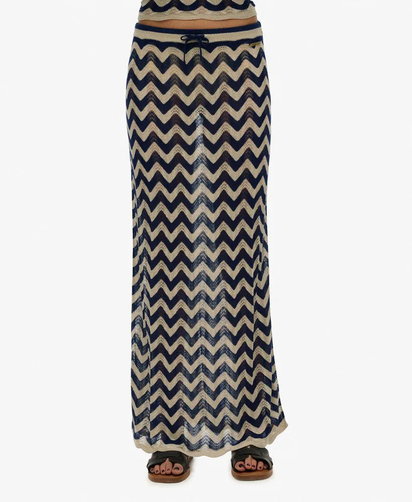Navy Gold Zigzag
