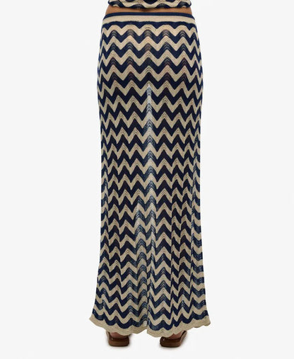 Navy Gold Zigzag