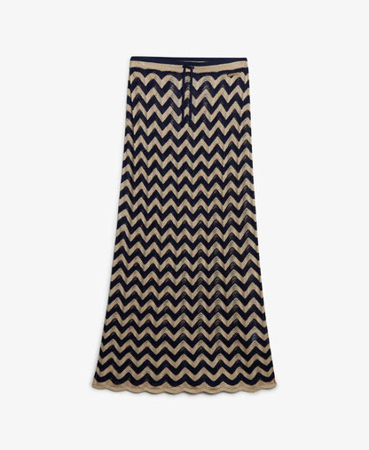 Navy Gold Zigzag