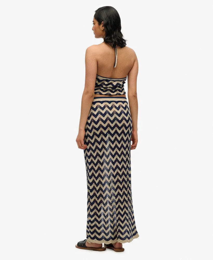 Navy Gold Zigzag