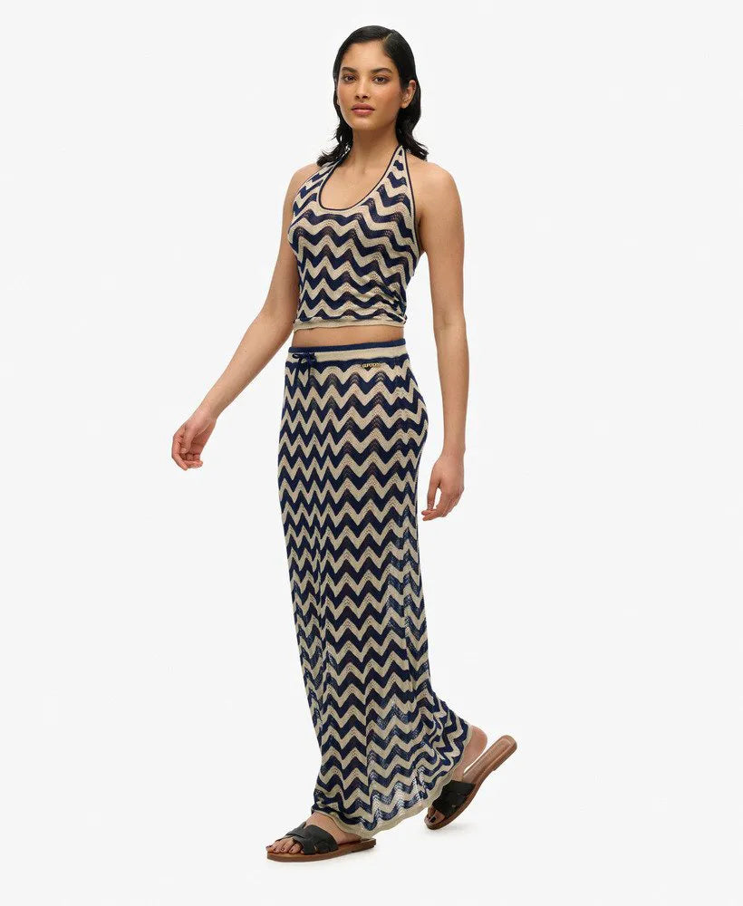 Navy Gold Zigzag