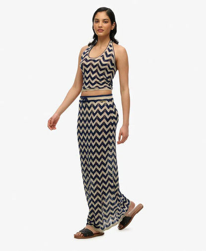 Navy Gold Zigzag