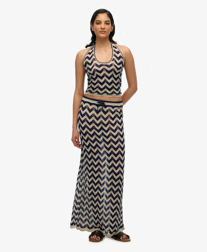 Navy Gold Zigzag