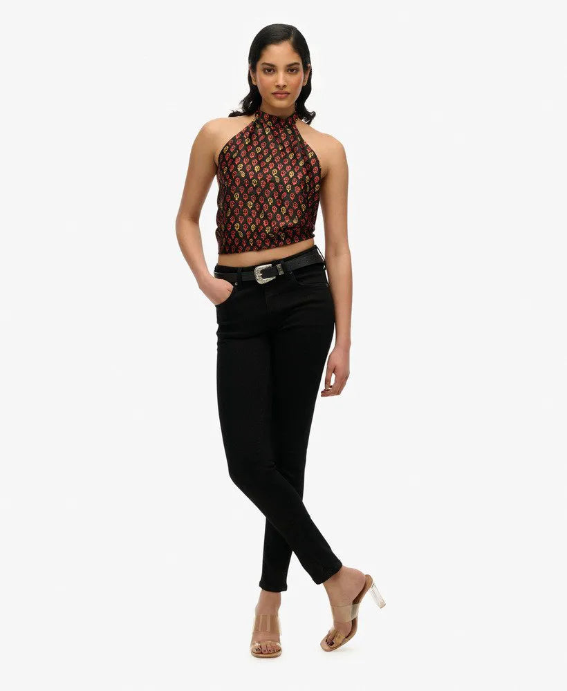 Floral Block Black