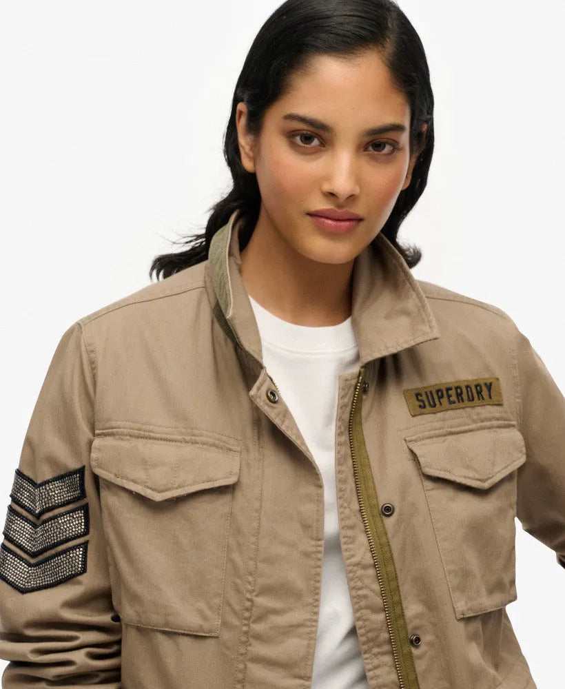 Embellished M65 Military Jacket