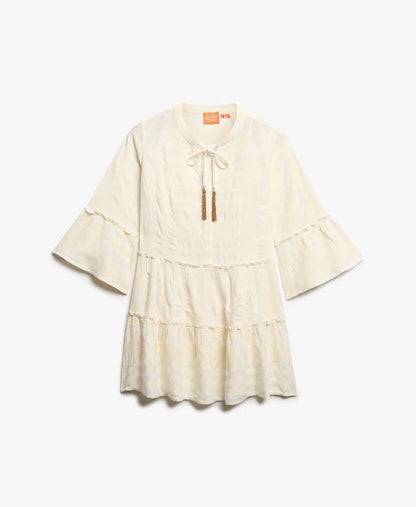 Ibiza Long Sleeve Tiered Mini Dress